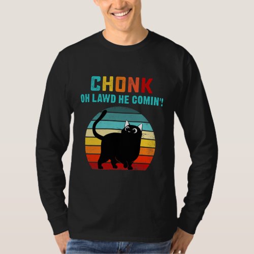 Chonk Cat Boys Chonk Cat Scale Funny Vintage Meme T_Shirt