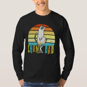 Chonk Cat Dad Meme Retro Daddy Cats Memes T-Shirt