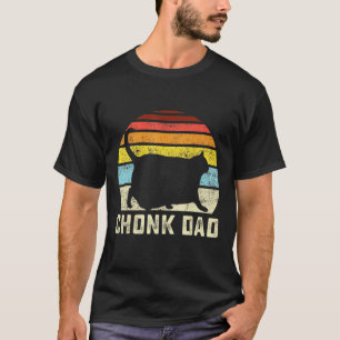 Chonk Cat Dad Scale Style Daddy Cats T-Shirt