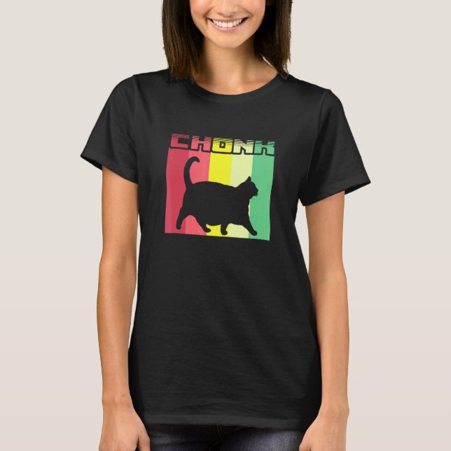 Chonk Cat Dank Meme T-Shirt (Front)