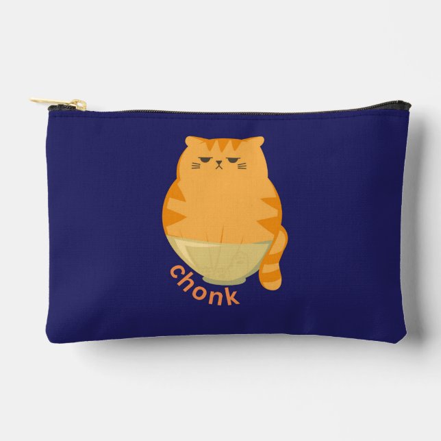 Chonk Cat in a Bowl Accessory Pouch (Front)
