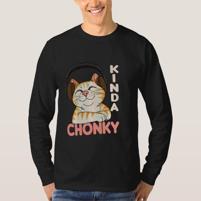 Chonk Cat Meme Cat Mom Cat Dad Funny Overweight Ch T-Shirt (Front)