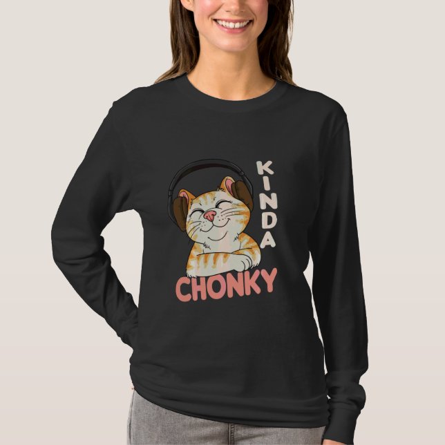Chonk Cat Meme Cat Mom Cat Dad Funny Overweight Ch T-Shirt (Front)