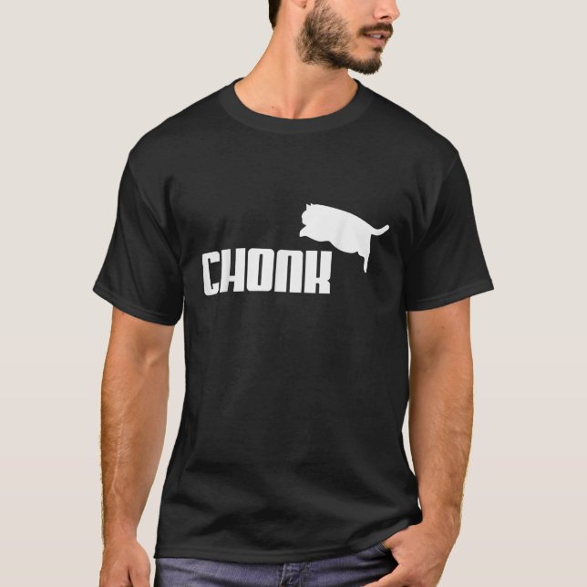 Chonk Cat Meme Funny  T-Shirt (Front)