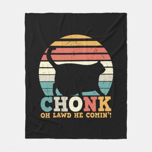 Chonk Cat Scale Meme Funny Fleece Blanket