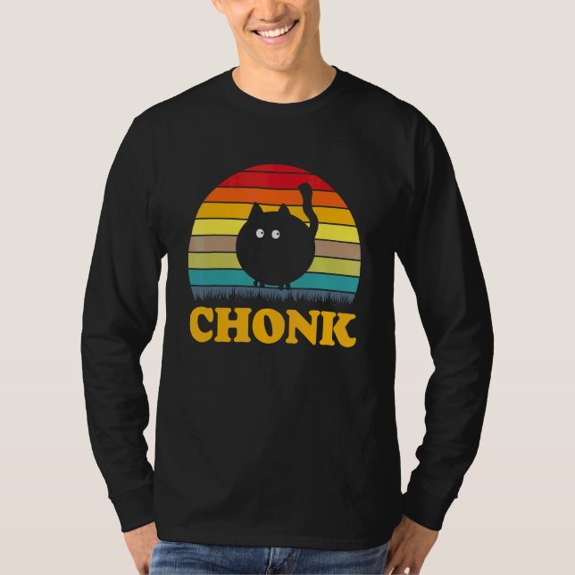 Chonk Cat Scale Meme  Retro Chonk T-Shirt (Front)