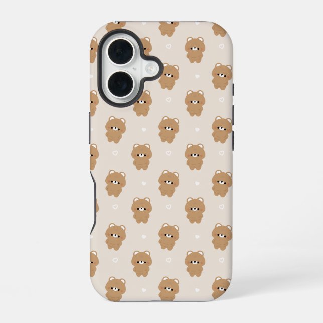 Chonky Brown Bear Iphone Case (Back)