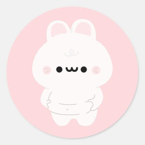 Chonky Bunny Classic Round Sticker