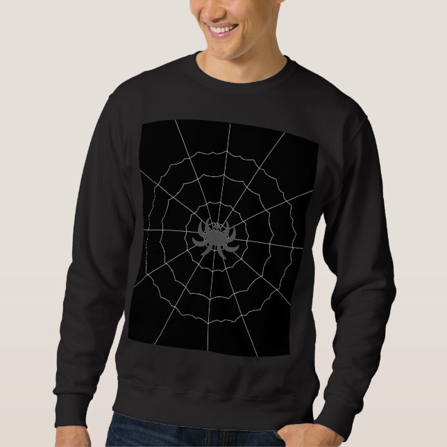 Chonky Cartoon Spider Black Sweatshirt (Front)