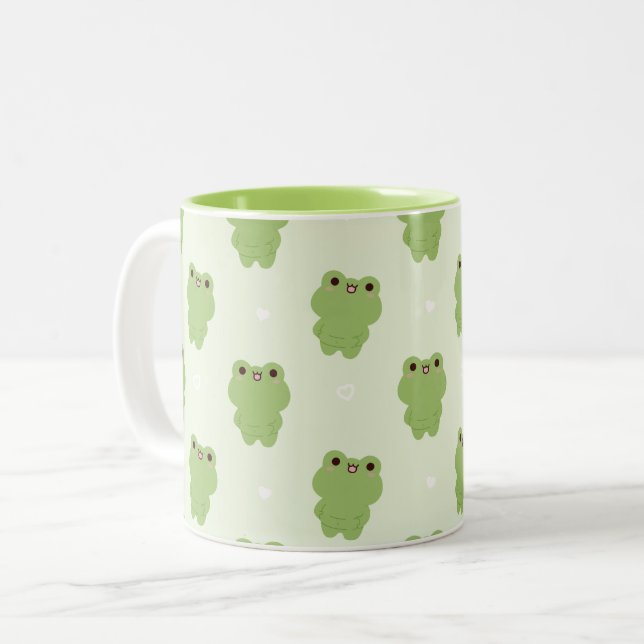 Chonky Frog Two-Tone Coffee Mug (Front Left)