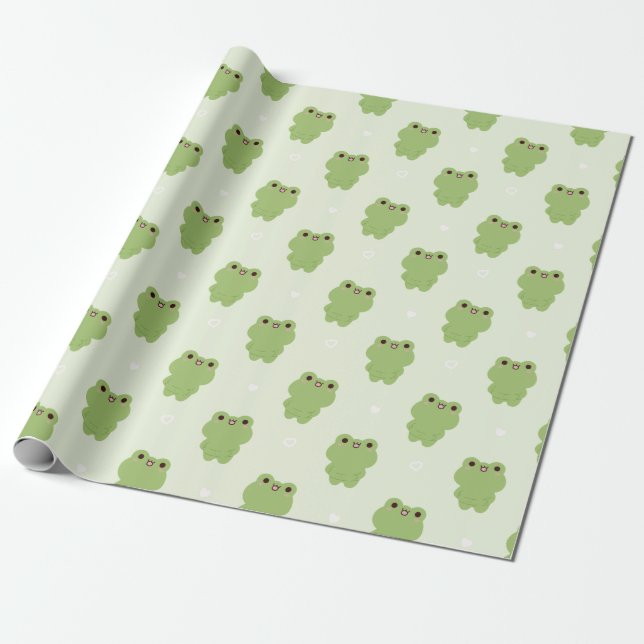 Chonky Frog Wrapping Paper (Unrolled)