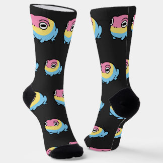 Chonky Pansexual Frog Pride Socks | Cute Pan Pride