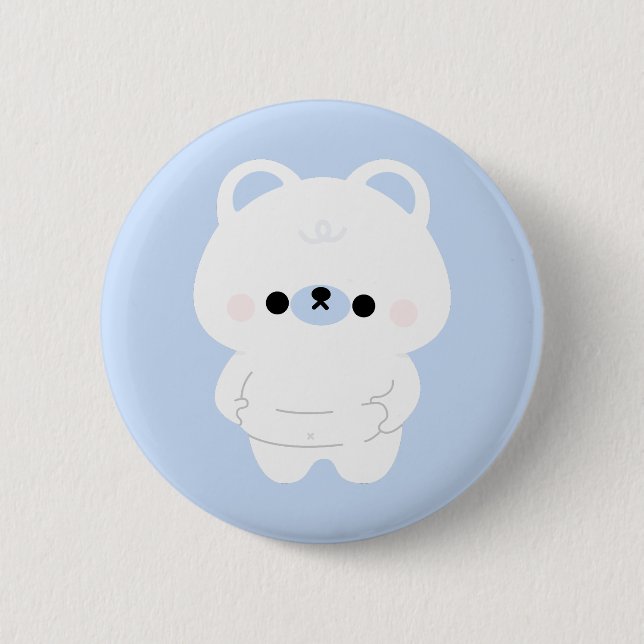 Chonky Polar Bear Button (Front)