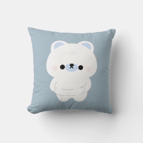 Chonky Polar Bear Throw Pillow