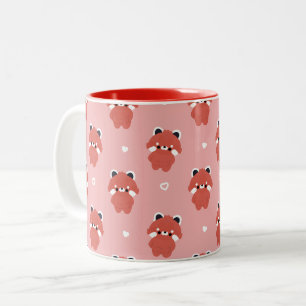 Chonky Red Panda Two-Tone Coffee Mug