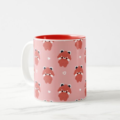 Chonky Red Panda Two_Tone Coffee Mug