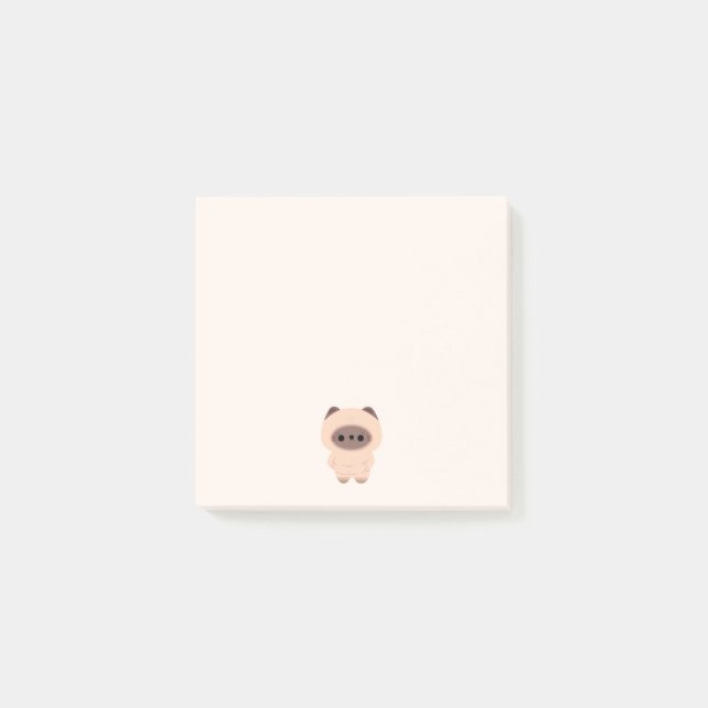 Chonky Siamese Cat Post-it Notes (Front)