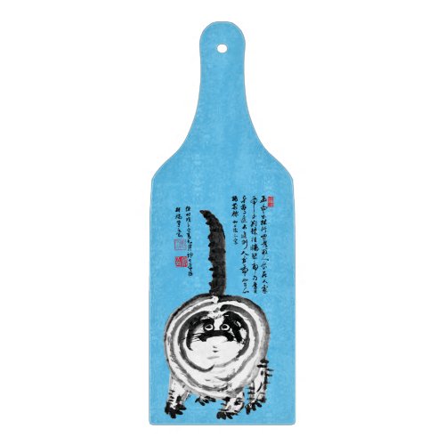 Chonky Striped Japanese Tabby Cat Cutting Board