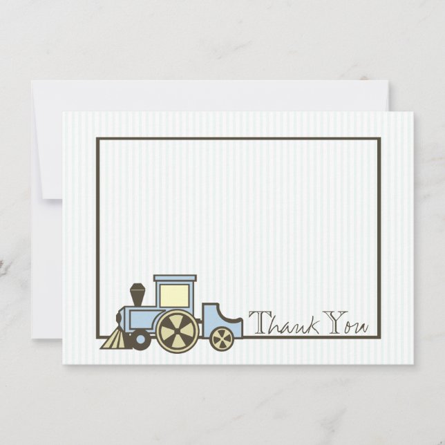 Choo Choo Baby Thank You Flat Note (Front)