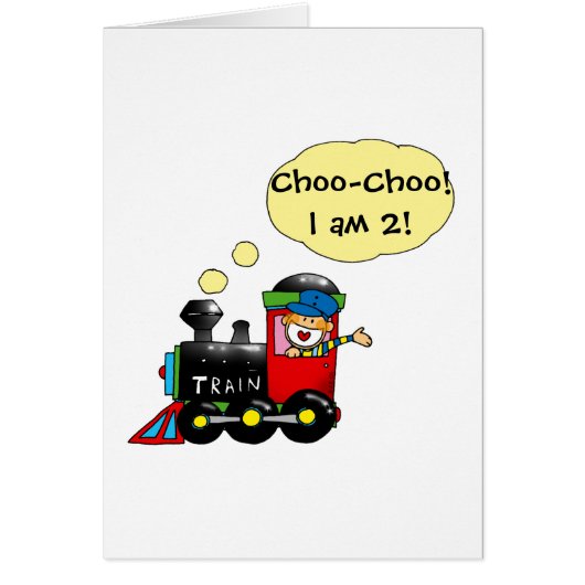 Choo-Choo! I am 2! Cards (Front)