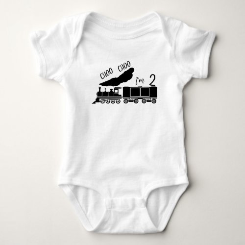 Choo Choo Im 2 2nd Birthday Boy Toddler T_shirt Baby Bodysuit