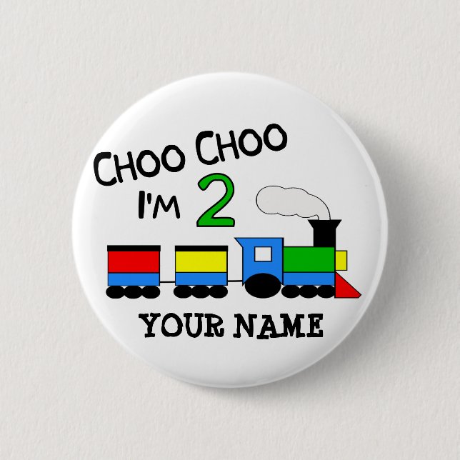 Choo Choo I'm 2!  With TRAIN Button (Front)