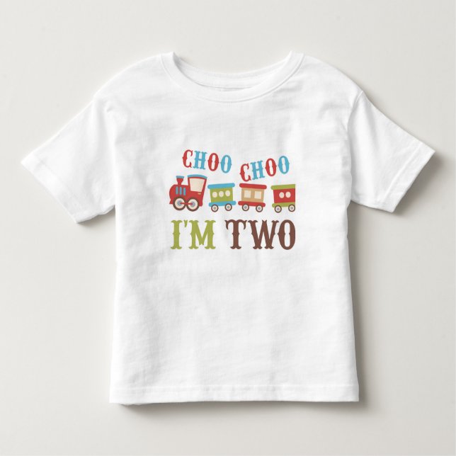 Choo Choo I'm Two Birthday T-shirt (Front)