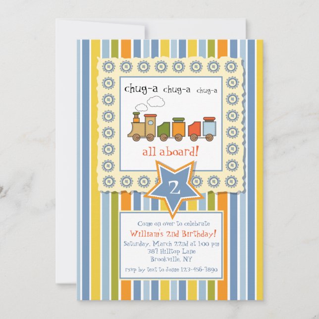Choo Choo Invitation (Front)