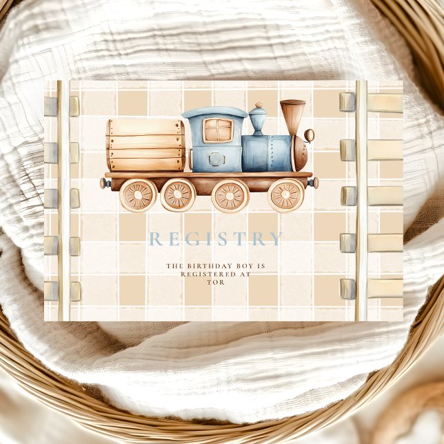 Choo Choo Train 1st Birthday   Registry Enclosure Card (Creator Uploaded)