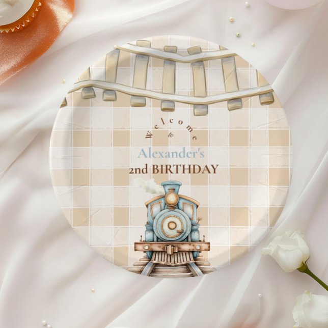 Choo Choo Train 2nd Birthday Paper Plates (Creator Uploaded)