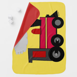 Choo Choo Train Animated Digital Bold Colored Baby Blanket