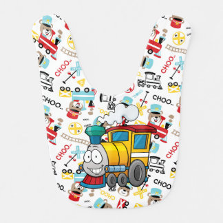 Choo Choo Train Baby Bib
