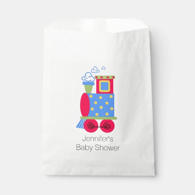 Choo Choo Train Baby Shower Favor Bag (Front)