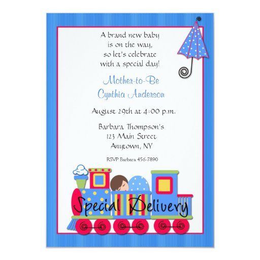 Choo Choo Train Invitations 2