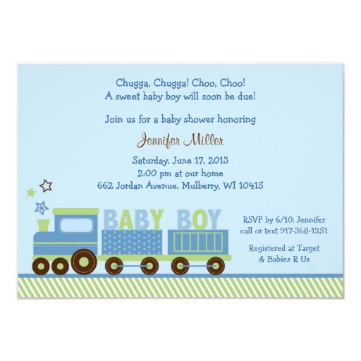 Choo Choo Train Invitations 9