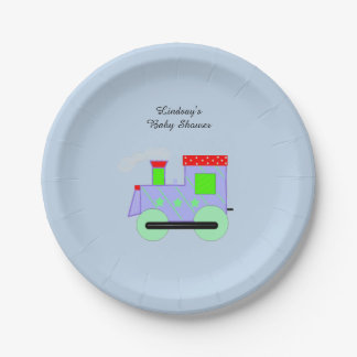 Choo Choo Train Baby Shower Paper Plates