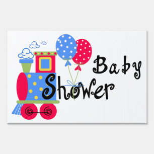 Choo Choo Train Baby Shower Yard Sign