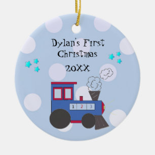 Choo Choo Train Baby's First Christmas Ceramic Ornament