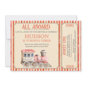 Choo Choo Train Birthday Invite – Train Party them
