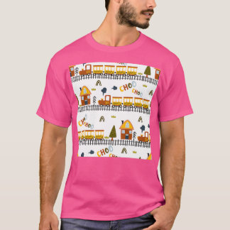 Choo Choo Train Boy Pattern for Little Kids T-Shirt
