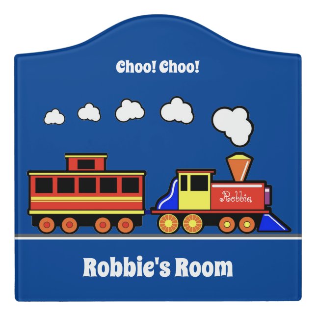Choo Choo Train Door Sign (Large Crest Front)