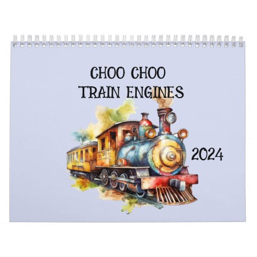 Choo Choo Train Engines Childrens Calendar