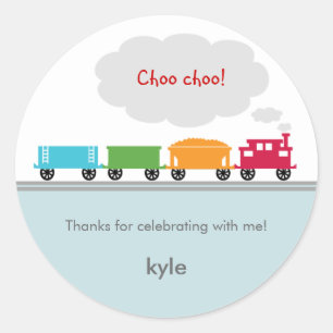 Choo Choo Train Favor Sticker or Envelope Seal