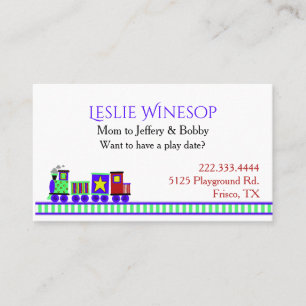 Choo Choo Train Mommy Play Date Card