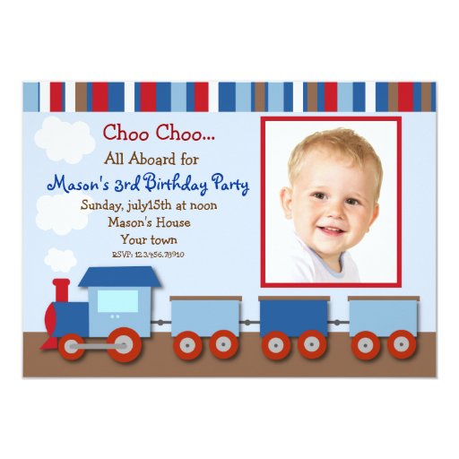 Choo Choo Train Invitations 6