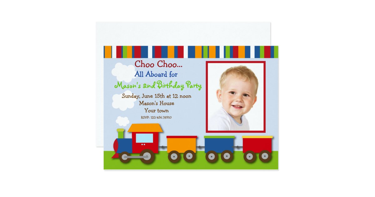 Choo Choo Train Invitations 3