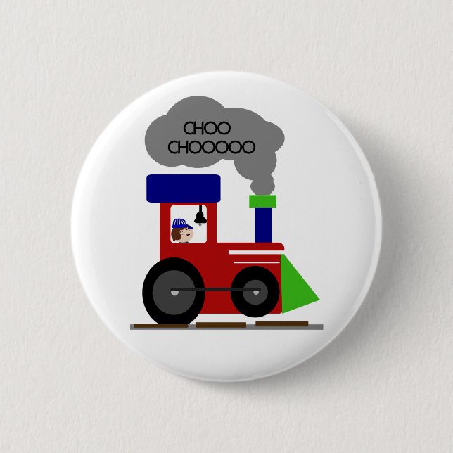 Choo Choo Train Pinback Button (Front)