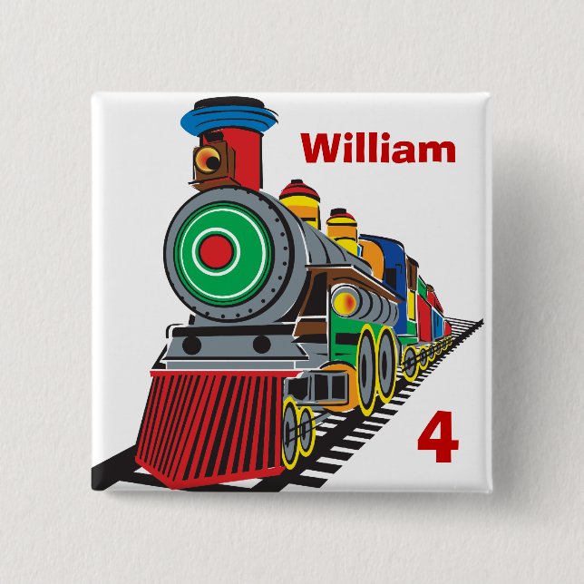 Choo Choo Train Pinback Button (Front)