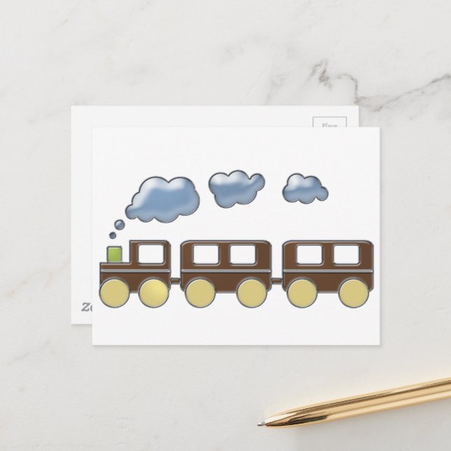 Choo Choo Train Postcard (Front/Back In Situ)