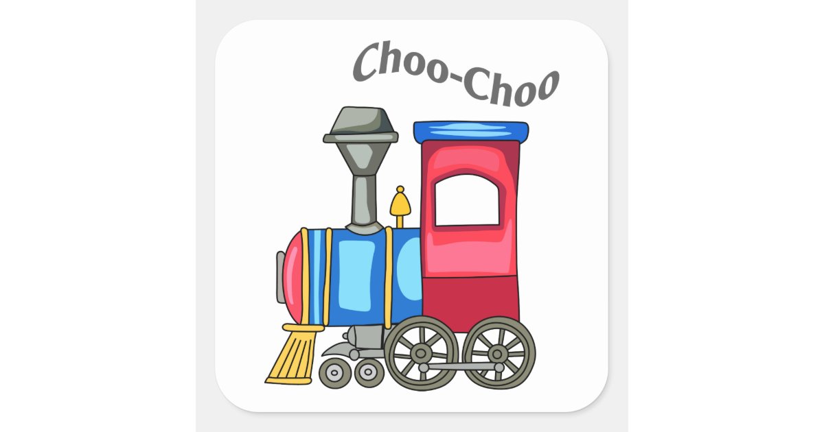 Choo Choo Train Square Sticker | Zazzle